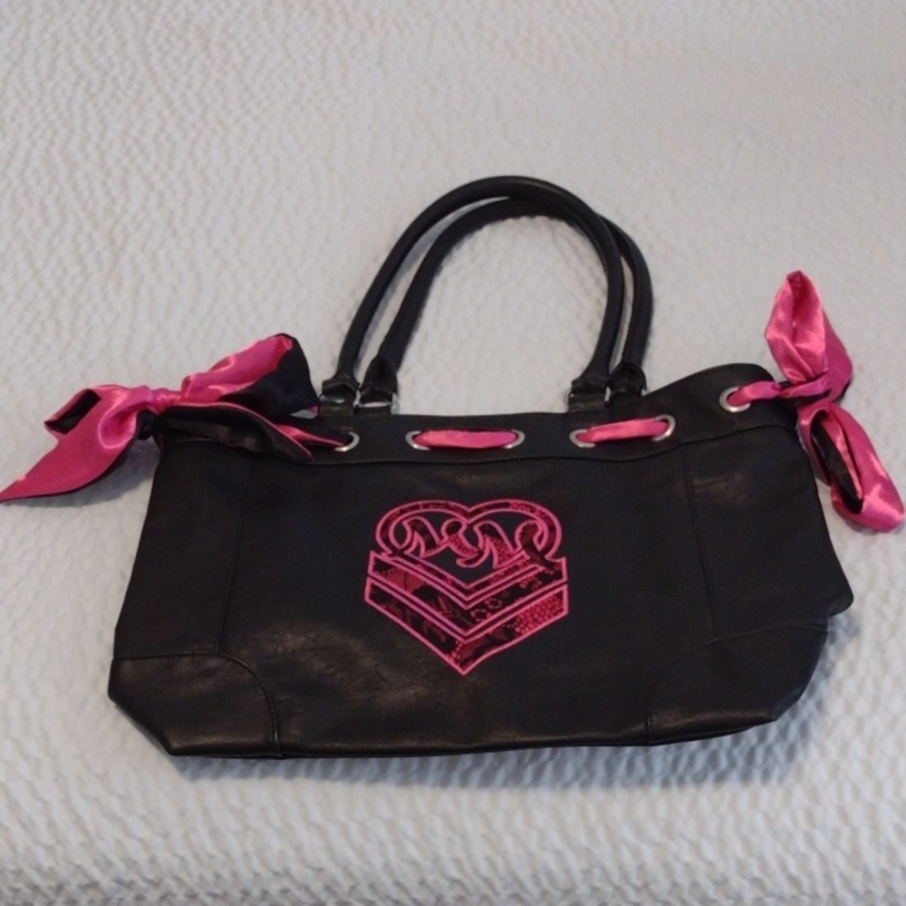 Metal Mulisha  Black and Pink Tote Bag